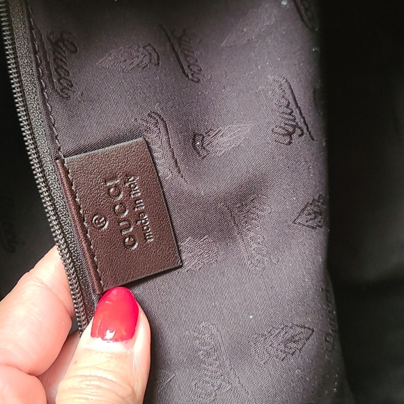 Authentic Gucci Sukey Dark Brown Leather bag - Picture 10 of 16